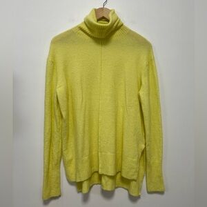 Athleta April Yellow Merino Wool Turtleneck Small